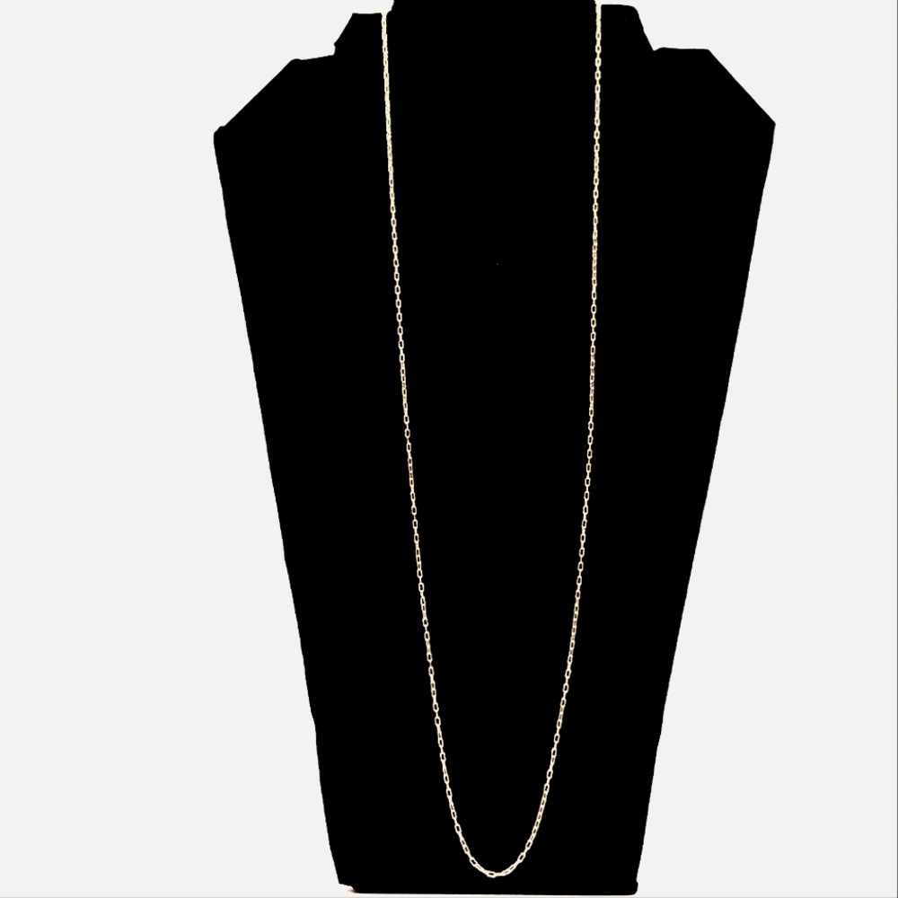 Vintage Desert Heart Necklace 32" Gold Tone